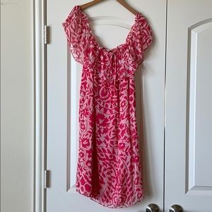Milly Silk Chiffon Tropical print dress